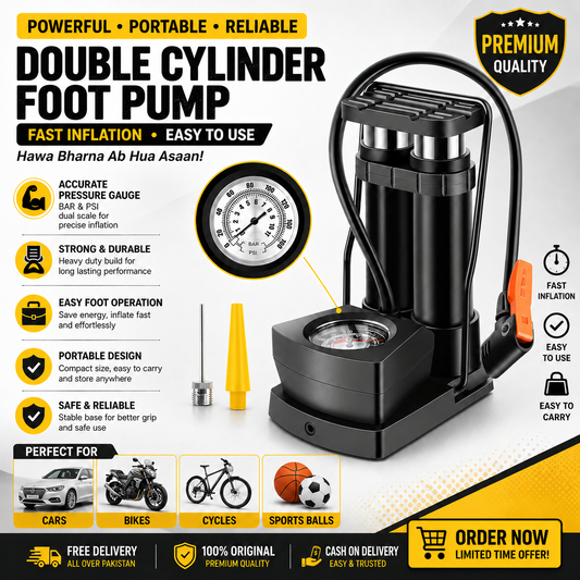 Double Cylinder Foot Pump