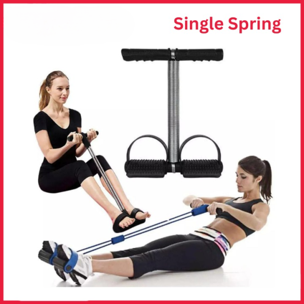 Tummy Trimmer Single Spring – Portable Ab Exerciser For Home & Gym Workouts